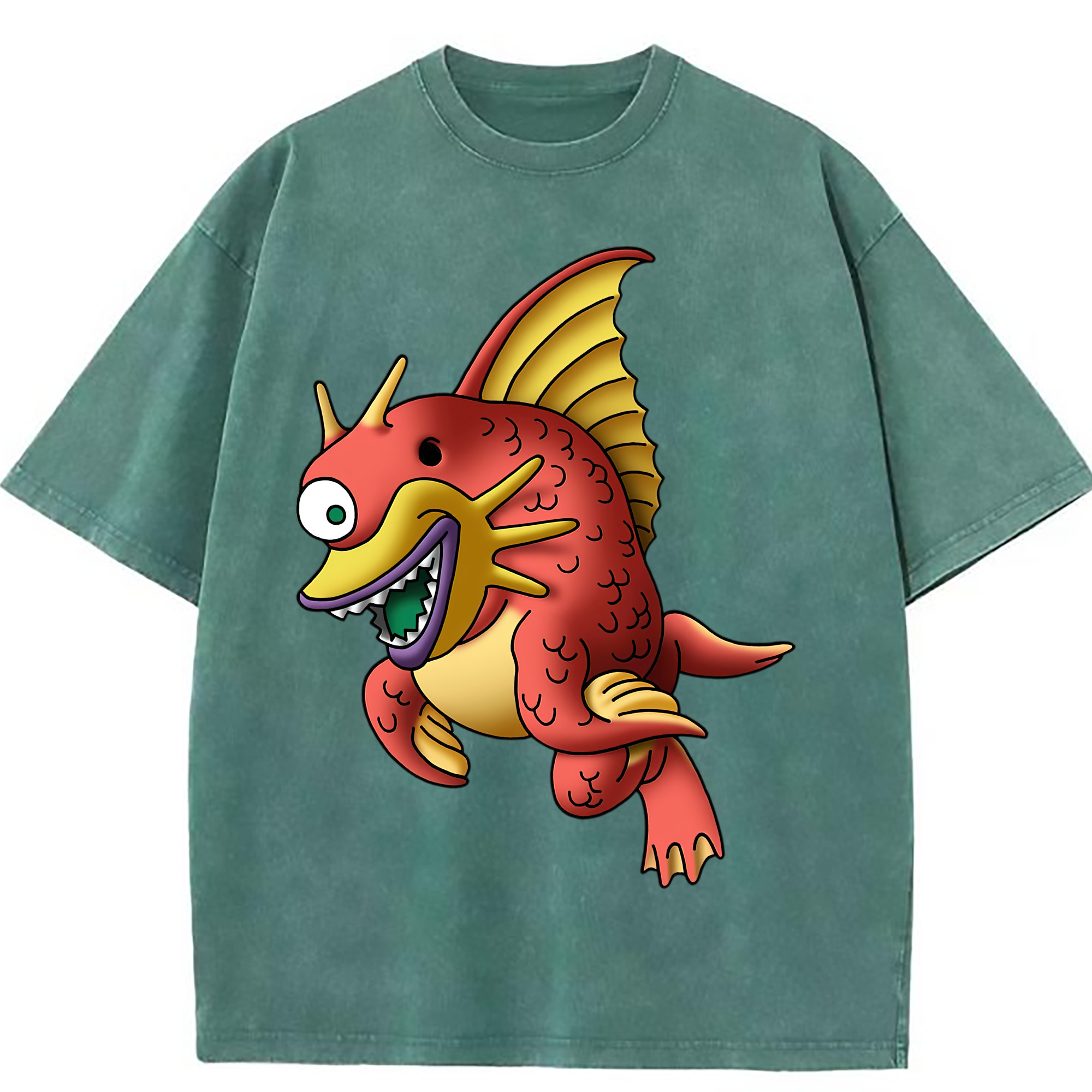 （画像用） ドラゴンクエスト Doragon Kuesuto Dragon Quest 綿100% ヴィンテージ風 半袖Tシャツ（フロントプリント）